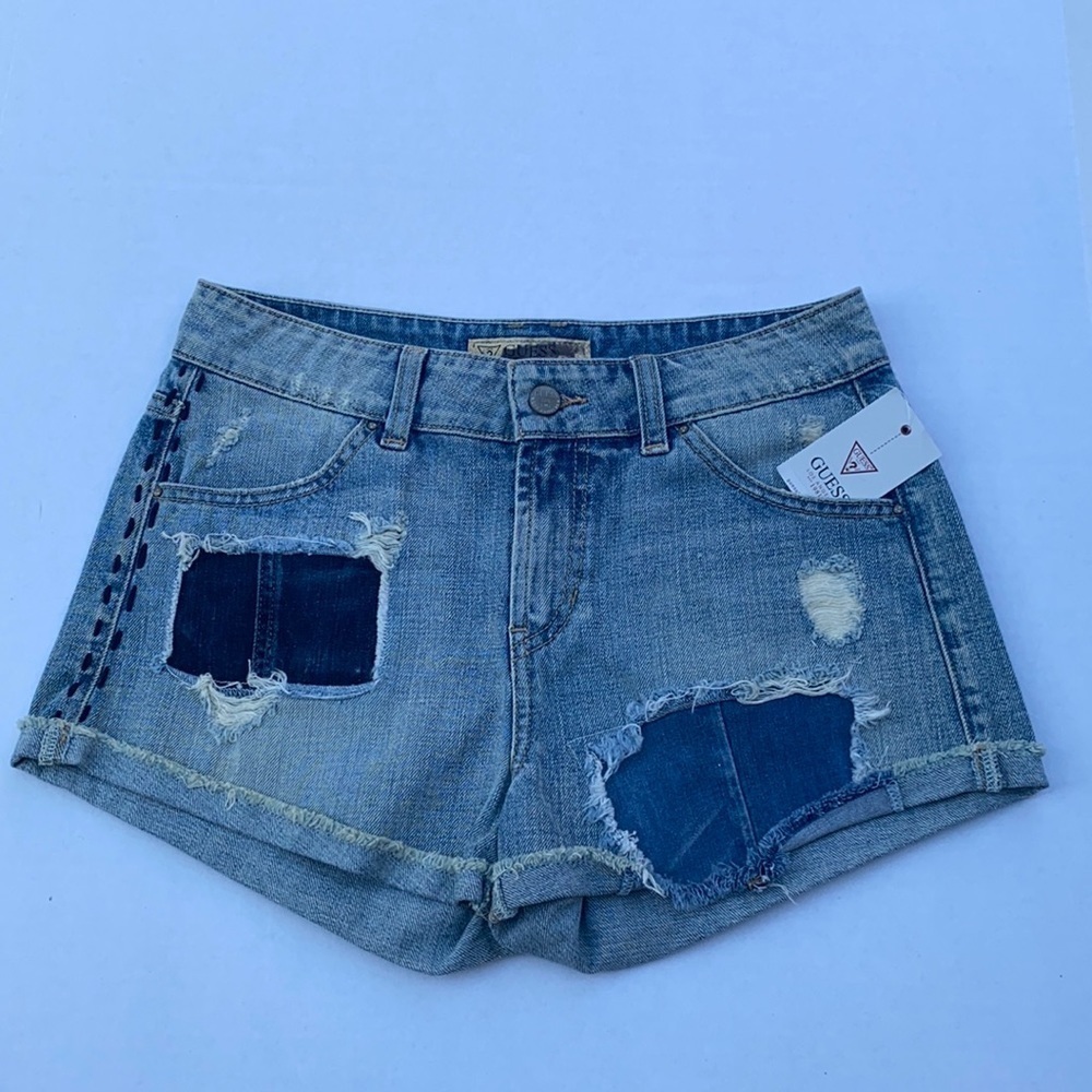 New GUESS Womens Destroyed Denim Jeans SZ 27